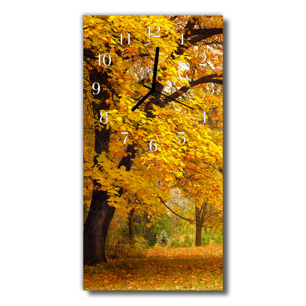 Reloj de vidrio Naturaleza árbol otoño bosque oro
