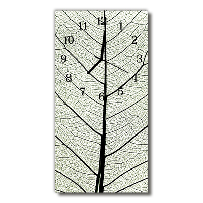 Reloj de vidrio Naturaleza hoja plateado