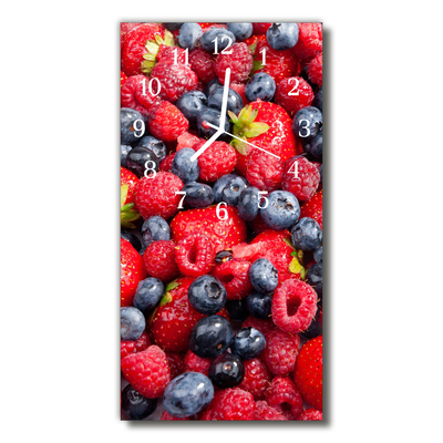 Reloj de vidrio Cocina arándanos fruta colorido