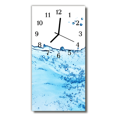 Reloj de vidrio Naturaleza agua burbujas colorido