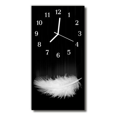 Reloj de vidrio Pluma plumón negro