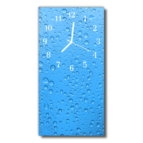 Reloj de vidrio Naturaleza gotas agua azul