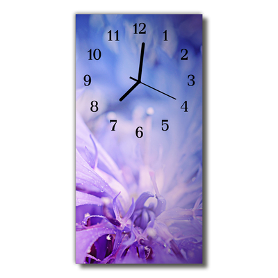 Reloj de vidrio Flores flor pétalos púrpura