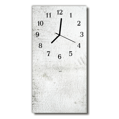 Reloj de vidrio Pared blanco