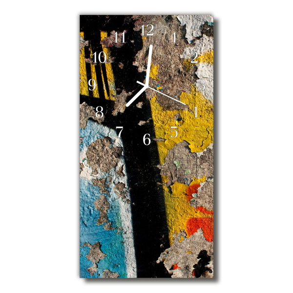 Reloj de vidrio Pared con fisuras colorido