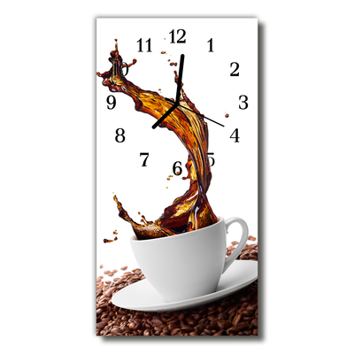 Reloj de vidrio Cocina café taza