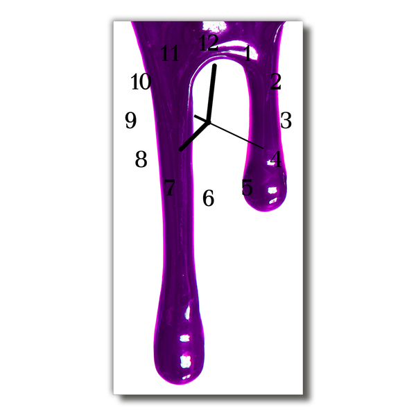 Reloj de vidrio Líquido pintura morada