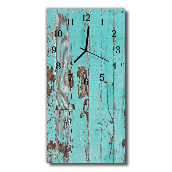 Reloj de vidrio Madera retro azul