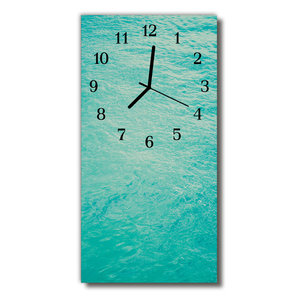Reloj de vidrio Naturaleza agua mar azul