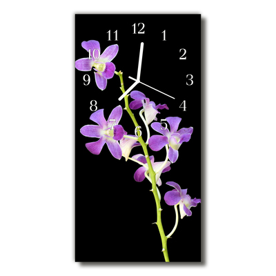 Reloj de vidrio Flores orquídea