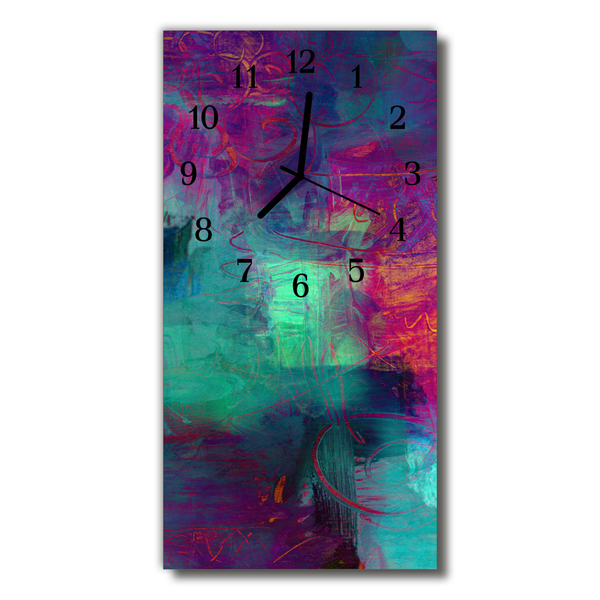 Reloj de vidrio Abstracto líneas colorido