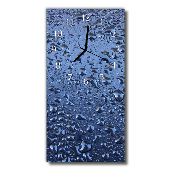 Reloj de vidrio Cocina gotas vidrio azul