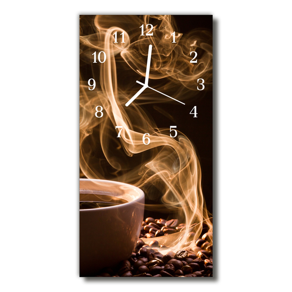 Reloj de vidrio Cocina café marrón