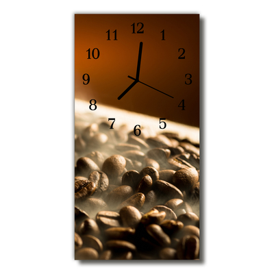 Reloj de vidrio Cocina granos de café marrón