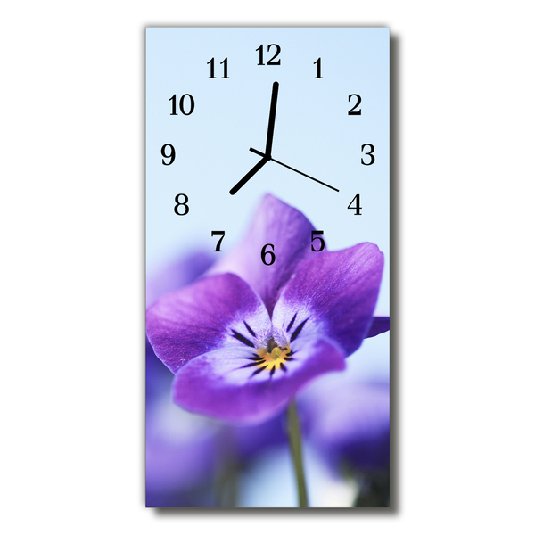 Reloj de vidrio Flores flor púrpura