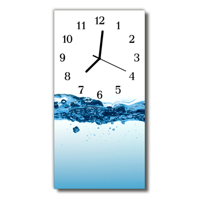 Reloj de vidrio Naturaleza agua azul