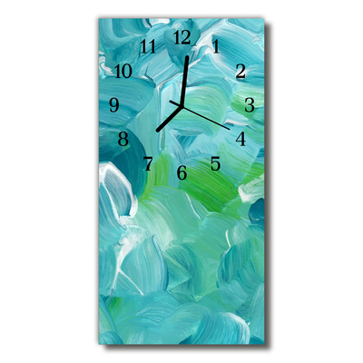 Reloj de vidrio Naturaleza olas azul