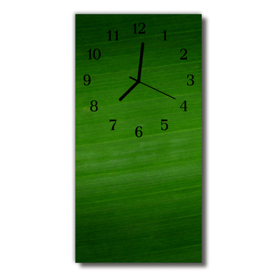 Reloj de vidrio Arte abstracto verde