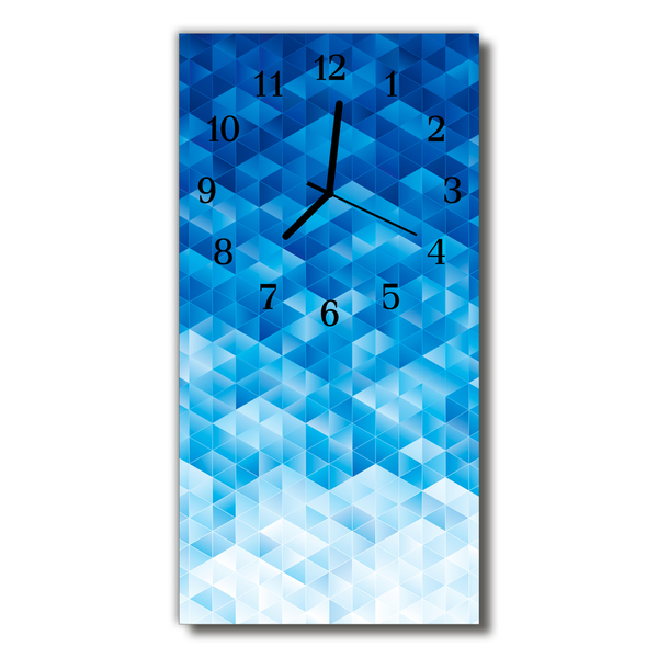 Reloj de vidrio Arte abstracto gráfico azul