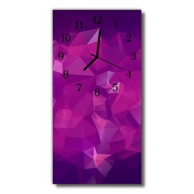 Reloj de vidrio Arte abstracto gráfico púrpura