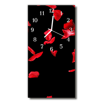 Reloj de vidrio Flores pétalos de rosa colorido