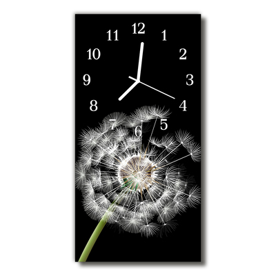 Reloj de vidrio Flores diente de león colorido