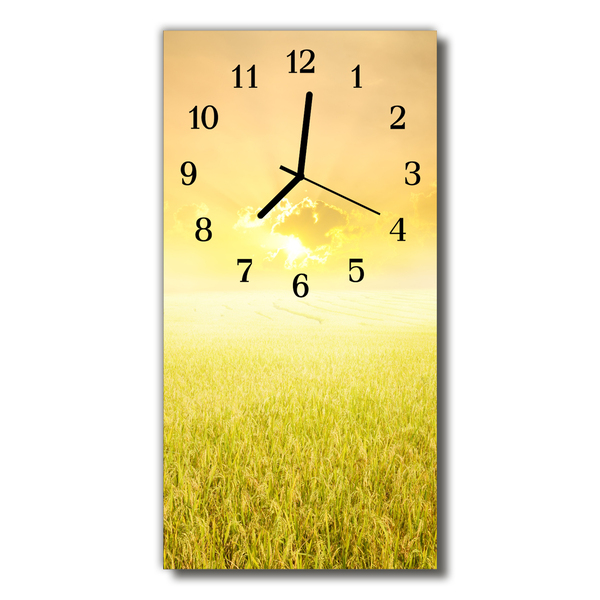 Reloj de vidrio Paisajes campo oro