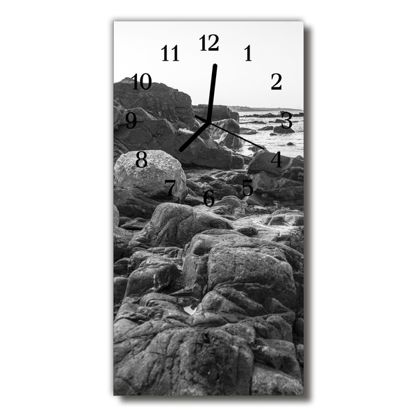 Reloj de vidrio Naturaleza piedras gris