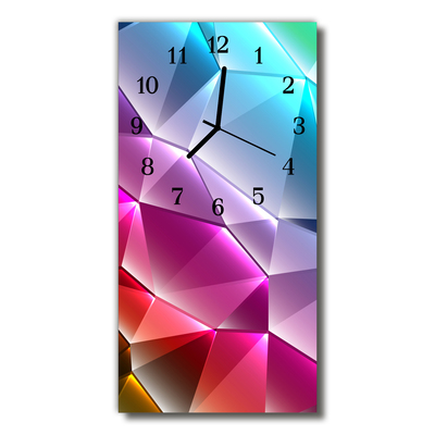 Reloj de vidrio Arte gráfico 3d colorido