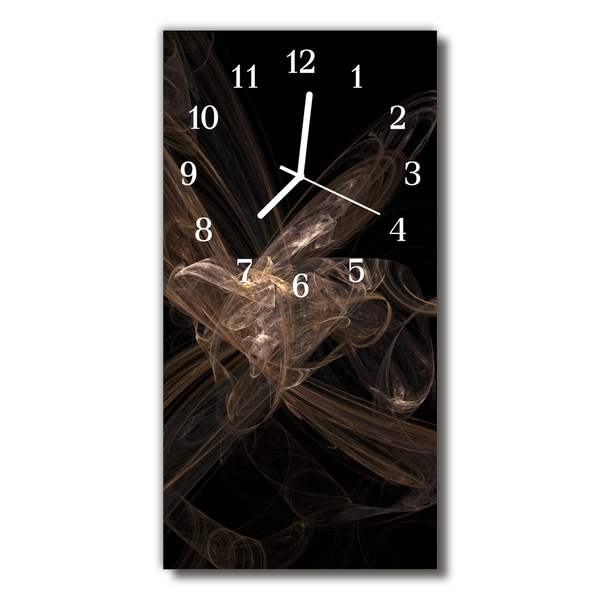 Reloj de vidrio Arte abstracto gráfico negro