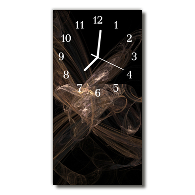 Reloj de vidrio Arte abstracto gráfico negro