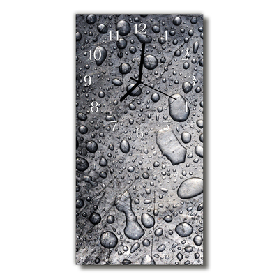 Reloj de vidrio Arte gotas cristal agua gris