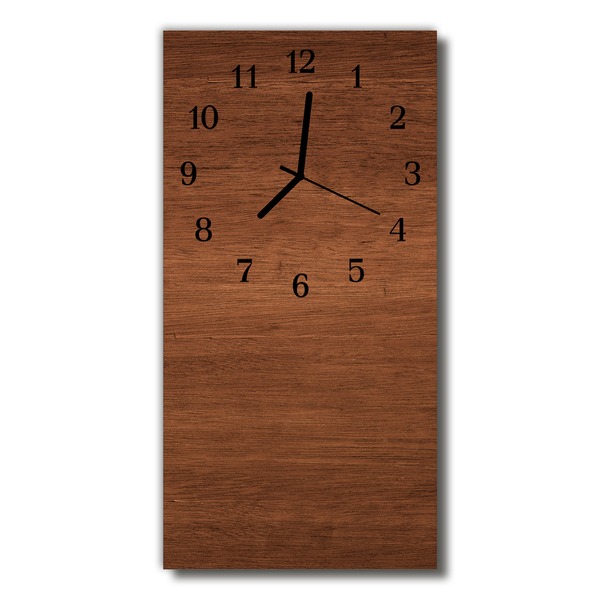 Reloj de vidrio Tablones de madera marrón