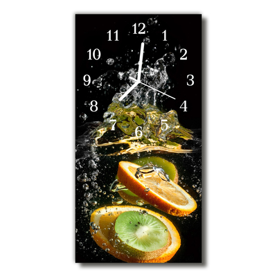 Reloj de vidrio Cocina agua frutal colorido