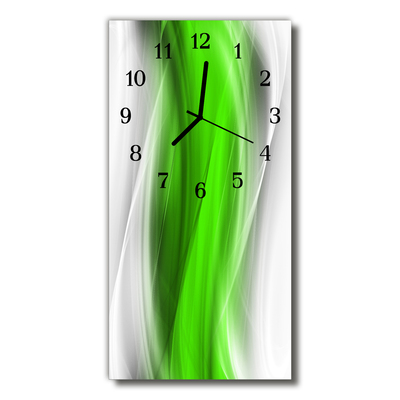 Reloj de vidrio Arte abstracto verde