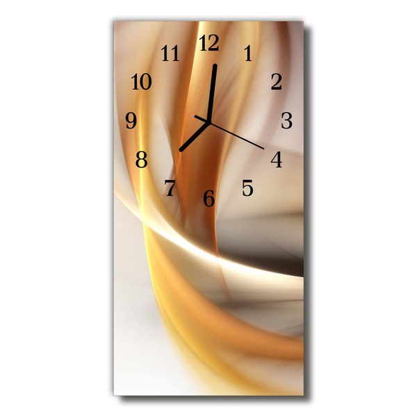 Reloj de vidrio Arte abstracto beige