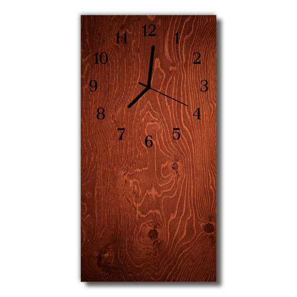 Reloj de vidrio Paneles de madera marrón