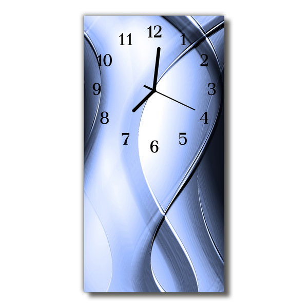 Reloj de vidrio para cocina Arte abstracto azul