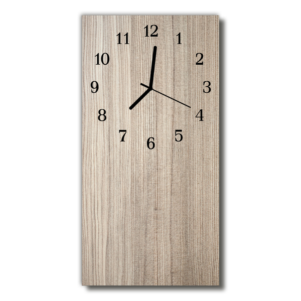 Reloj de vidrio para cocina Madera beige