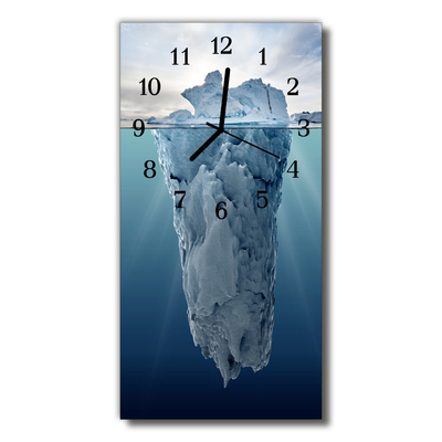 Reloj de vidrio para cocina Paisajes glaciar monte azul