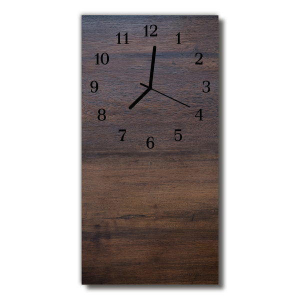 Reloj de vidrio para cocina Madera marrón