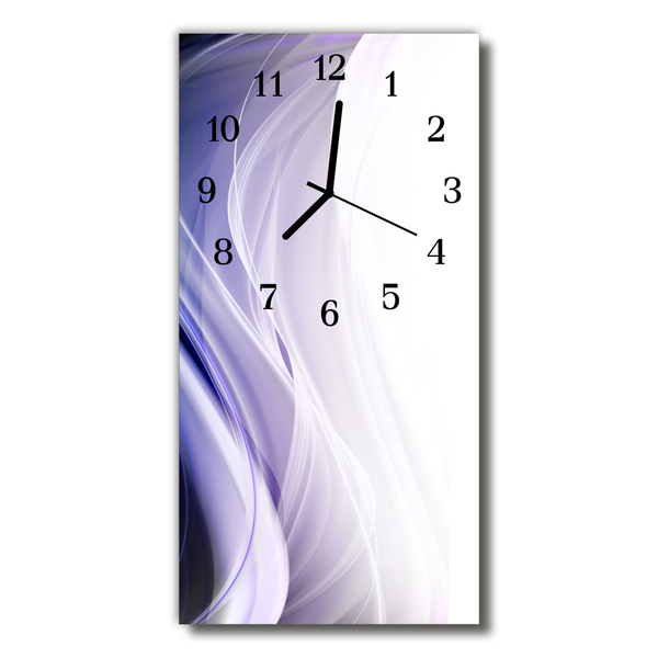 Reloj de vidrio para cocina Cocina abstracto líneas púrpura