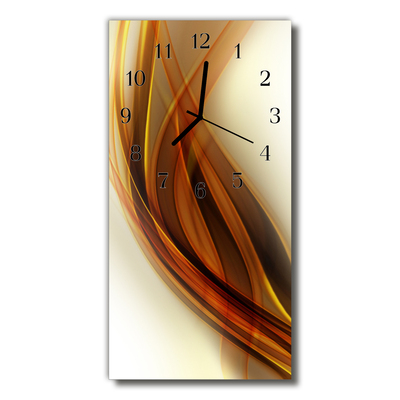 Reloj de vidrio para cocina Arte gráfico beige