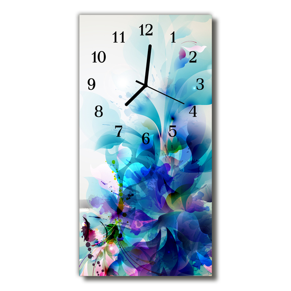 Reloj de vidrio para cocina Arte motivo gráfico colorido