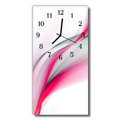 Reloj de vidrio para cocina Arte abstracto rosa