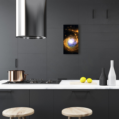 Reloj de vidrio para cocina Universo galaxia colorido