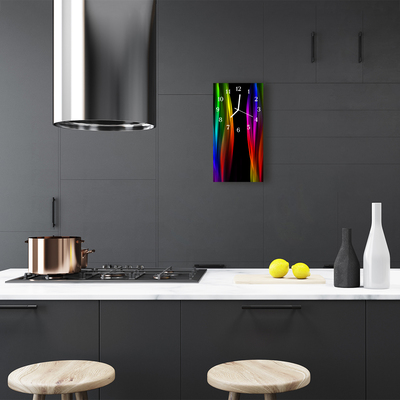 Reloj de vidrio para cocina Moderno arco iris colores colorido