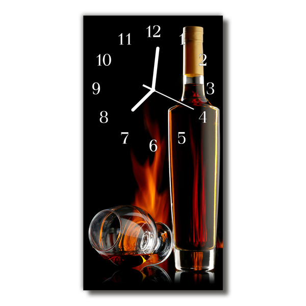 Reloj de vidrio para cocina Cocina alcohol botella marrón