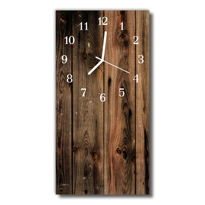 Reloj de vidrio para cocina Madera marrón