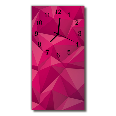 Reloj de vidrio para cocina Arte gráfico 3d rosa